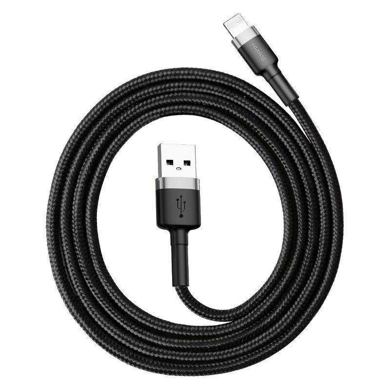 Cavo USB Lightning Baseus Cafule 1,5A 2m (Grigio+Nero)