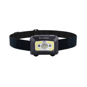 Lampada frontale Superfire X30, 340 lm, USB, 5 modalità, 130 m