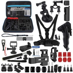 Set di 43 accessori Puluz per action cam (inclusi Osmo Action 5 Pro, Ace Pro 2) PKT47