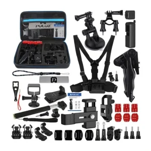 Set di 43 accessori Puluz per action cam (inclusi Osmo Action 5 Pro, Ace Pro 2) PKT47