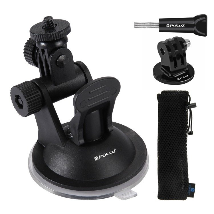 Supporto per parabrezza auto Puluz per action cam (incluse Osmo Action 5 Pro, Insta360 X5)