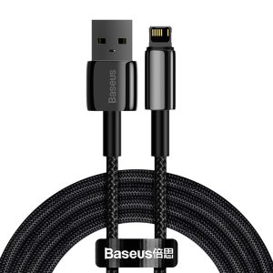 Cavo Baseus Tungsten Gold da USB a iPhone 2.4A 2m (nero)
