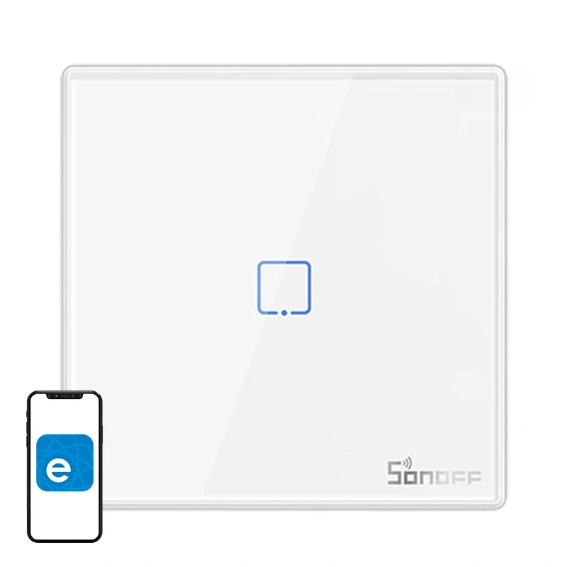 Interruttore a parete wireless intelligente Sonoff T2EU1C-RF 433MHz (1 canale)