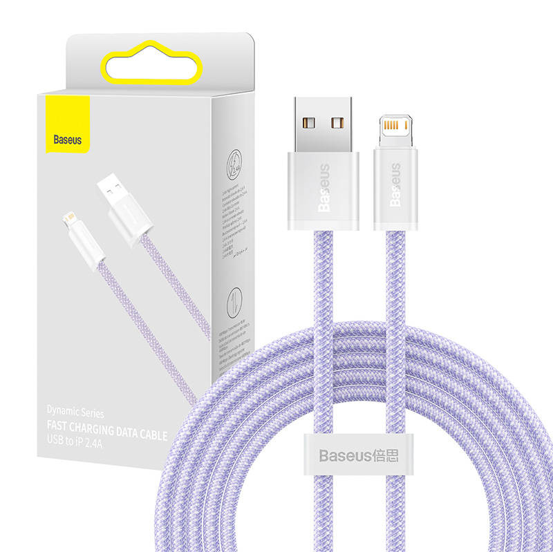 Cavo Baseus Dynamic da USB a Lightning, 2,4 A, 2 m (viola)