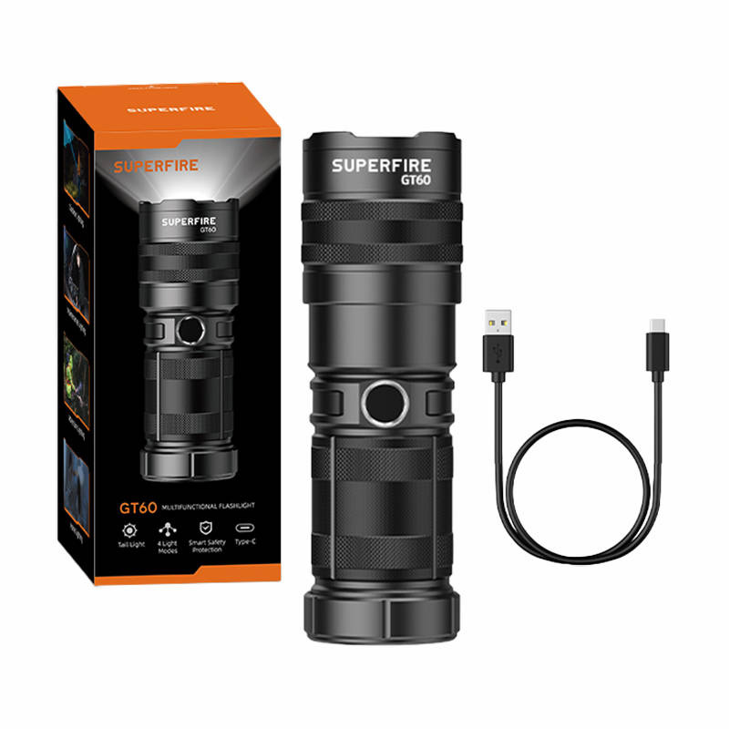 Torcia Superfire GT60 - 2600 lm, 2 modalità, USB-C