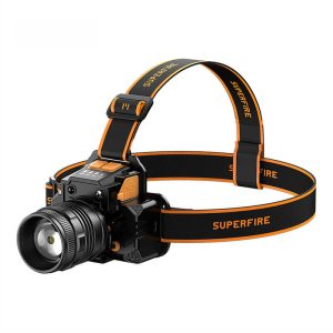 Torcia frontale Superfire HL58, 350 lm, USB, 3 modalità, 200 m