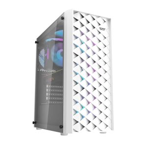Case per computer Darkflash DK351 (bianco) + 4 ventole RGB