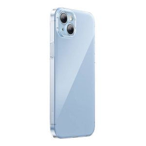 Custodia Baseus Crystal Series per iPhone 14 Plus con vetro temperato.