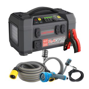 Lokithor AW401 Avviatore di emergenza / Booster 2500A + Powerbank 20000mAh + Compressore + Torcia + Idropulitrice - Dispositivo 5 in 1