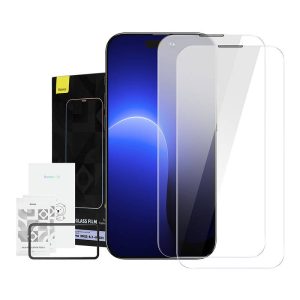 Pellicole protettive in vetro temperato Baseus Crystal antipolvere da 0,3 mm per iPhone 14 Pro (2 pezzi)