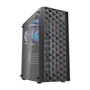 Case per computer Darkflash DK351 (nero) + 4 ventole RGB
