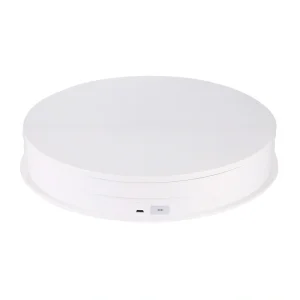 Piatto girevole elettrico per esposizione Puluz 30cm USB (bianco)