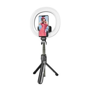 Asta per selfie/treppiede Puluz con anello luminoso a LED