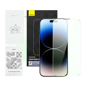 Vetro temperato con filtro di protezione per gli occhi Baseus Crystal Series per iPhone 14 PRO