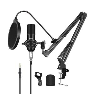 Microfono a condensatore Puluz PU612B per trasmissioni in studio