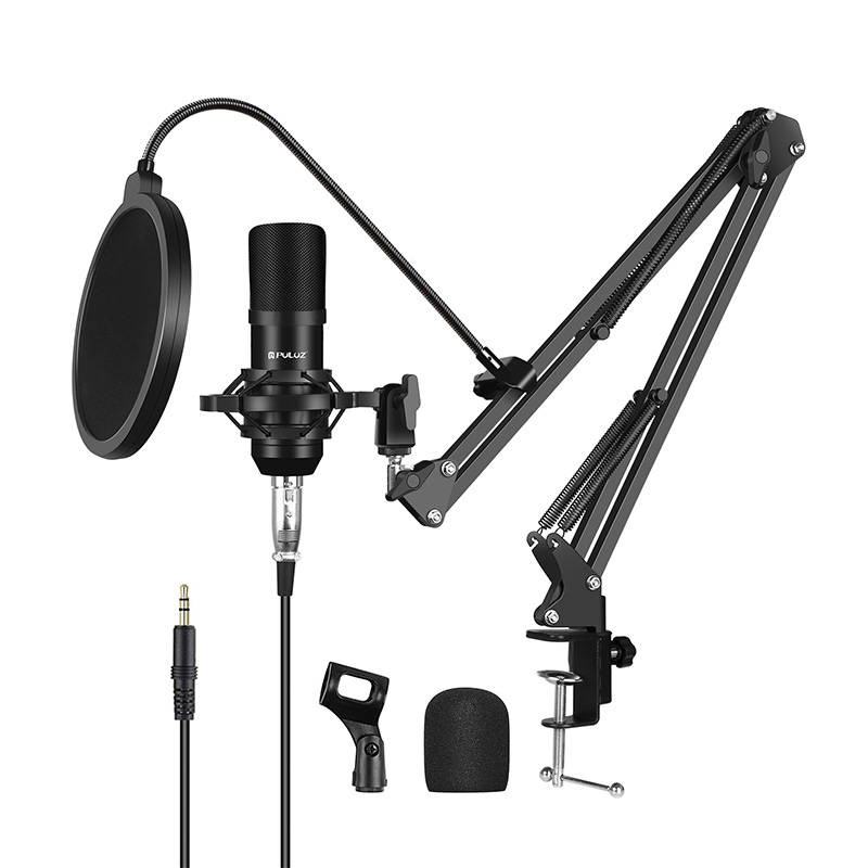 Microfono a condensatore Puluz PU612B per trasmissioni in studio