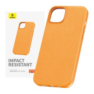 Custodia per iPhone 15 Plus serie Baseus Fauxther (arancione)