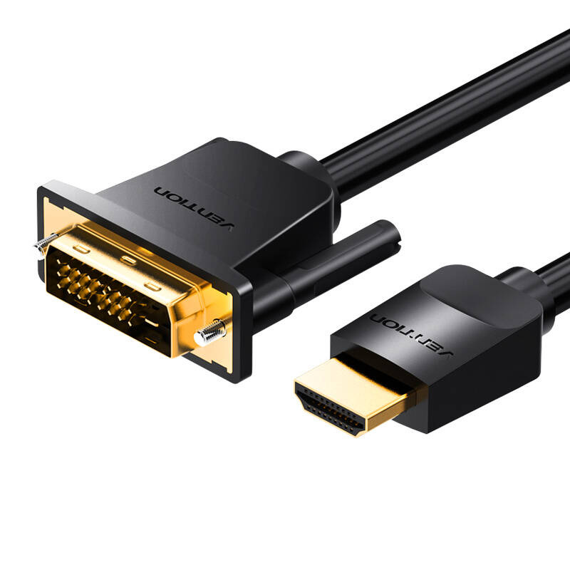 Cavo da HDMI a DVI (24+1) Vention ABFBI 3 m, 4K 60Hz/ 1080P 60Hz (nero)