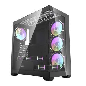 Case per computer Darkflash DS900 (nero) + 7 ventole ARGB