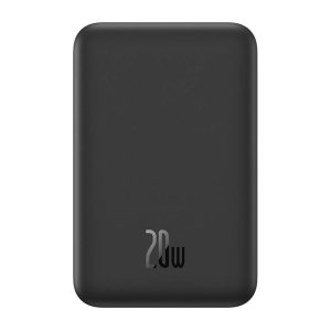 Mini power bank magnetico Baseus da 5000 mAh, USB-C 20 W (nero)