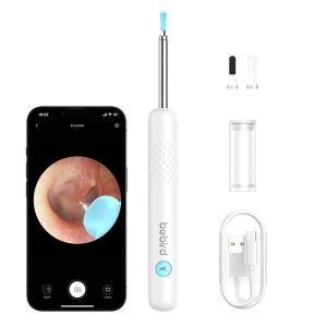 Asta per la pulizia visiva intelligente delle orecchie Bebird R1 bianca