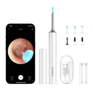 Asta per la pulizia visiva intelligente delle orecchie Bebird T15 bianca