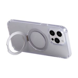 Custodia protettiva magnetica con maniglia Joyroom JR-BP004 per iPhone 15 Pro Max (trasparente)