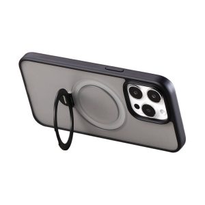 Custodia protettiva magnetica con supporto Joyroom JR-BP004 per iPhone 15 Pro (nera)
