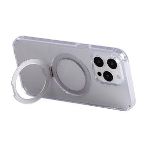 Custodia protettiva magnetica con supporto Joyroom JR-BP004 per iPhone 15 Pro (trasparente)