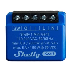 Controller Shelly 1 Mini Gen3, WiFi/Bluetooth