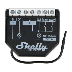 Shelly Qubino Wave2PM Controller, 2 canali, Z-Wave (misurazione della potenza)