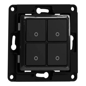 Interruttore a parete Shelly a 4 pulsanti (nero)