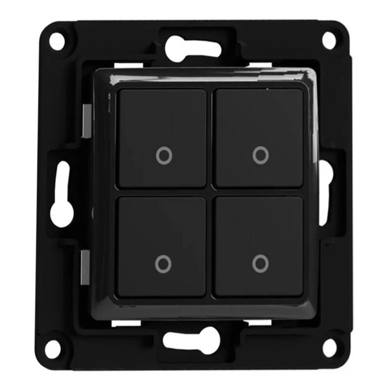 Interruttore a parete Shelly a 4 pulsanti (nero)