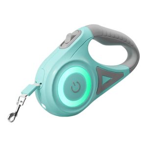 Guinzaglio automatico per cani Rojeco con LED, 5 m (verde)