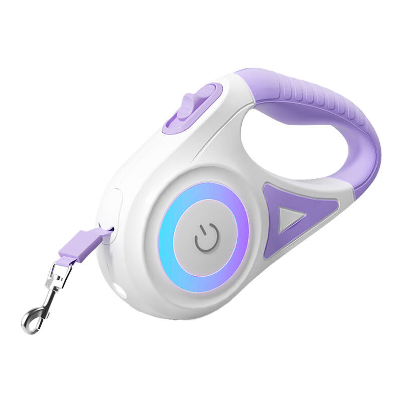 Guinzaglio automatico per cani Rojeco con LED, 5 m (viola)