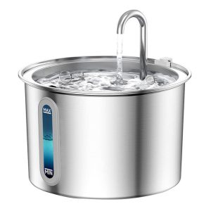 Fontana/abbeveratoio Oneisall in acciaio inox per cani e gatti