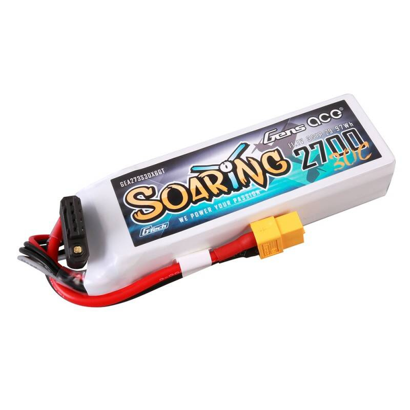 Batteria LiPo Gens ace G-Tech Soaring 2700mAh 11.1V 30C 3S1P