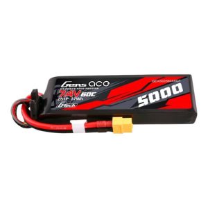 Gens ace G-Tech 5000mAh 7.4V 60C 2S1P Lipo con custodia in materiale PC e connettore XT60