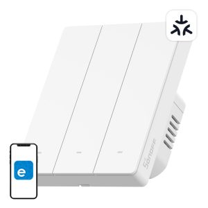 Interruttore a parete intelligente SONOFF M5-3C-80W WiFi Matter (3 canali, per cornice)