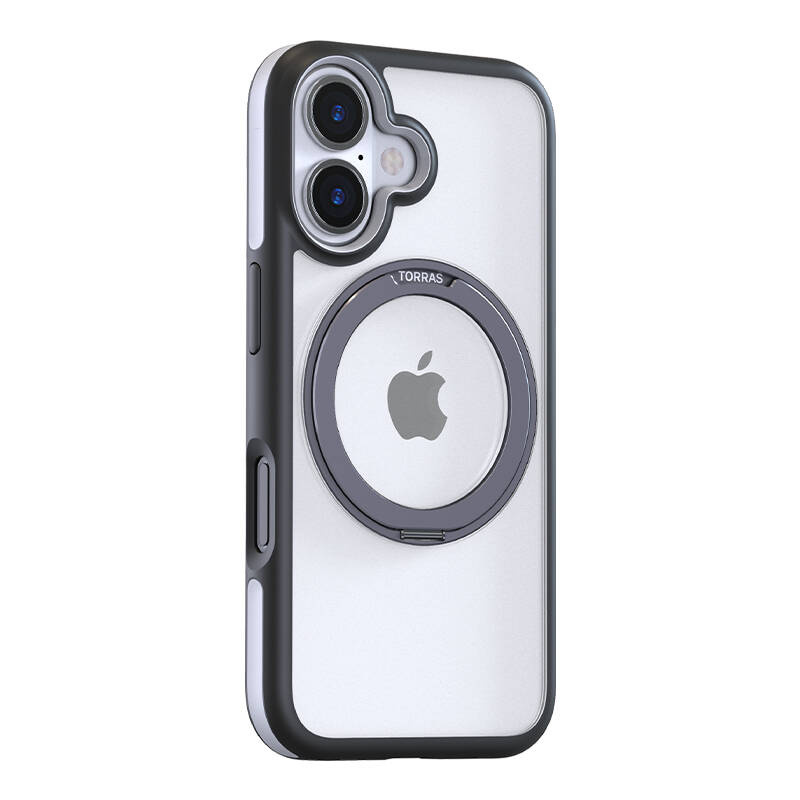 Custodia Torras Ostand R Fusion per iPhone 16 Plus (nera)