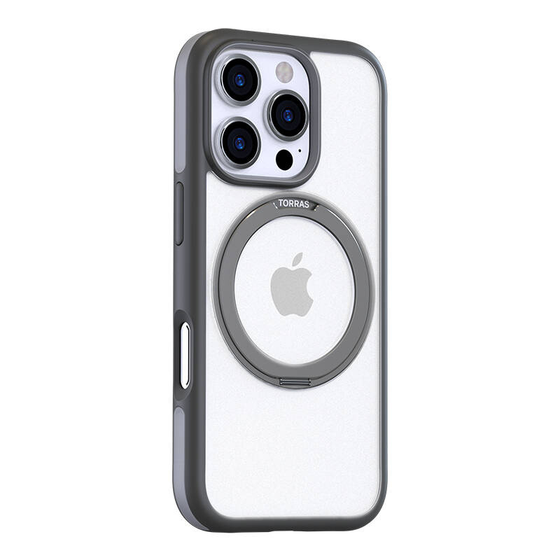 Custodia Torras Ostand R Fusion per iPhone 16 Pro (grigia)
