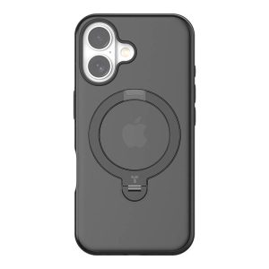 Custodia Torras Ostand Spin per iPhone 16 Plus (nera)