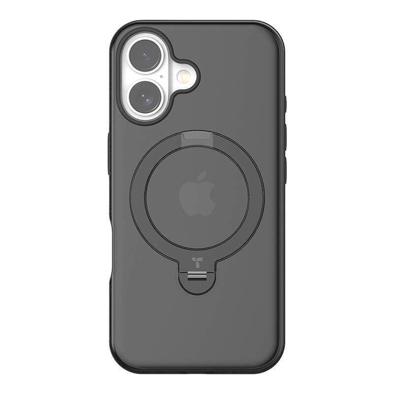 Custodia Torras Ostand Spin per iPhone 16 Plus (nera)