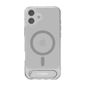 Custodia Torras Pstand Series per iPhone 16 (Trasparente)