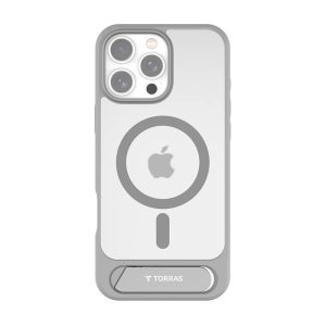 Custodia Torras Pstand Series per iPhone 16 Pro Max (grigia)