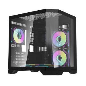 Case per computer Darflash FT350 + 5 ventole aRGB (nero)