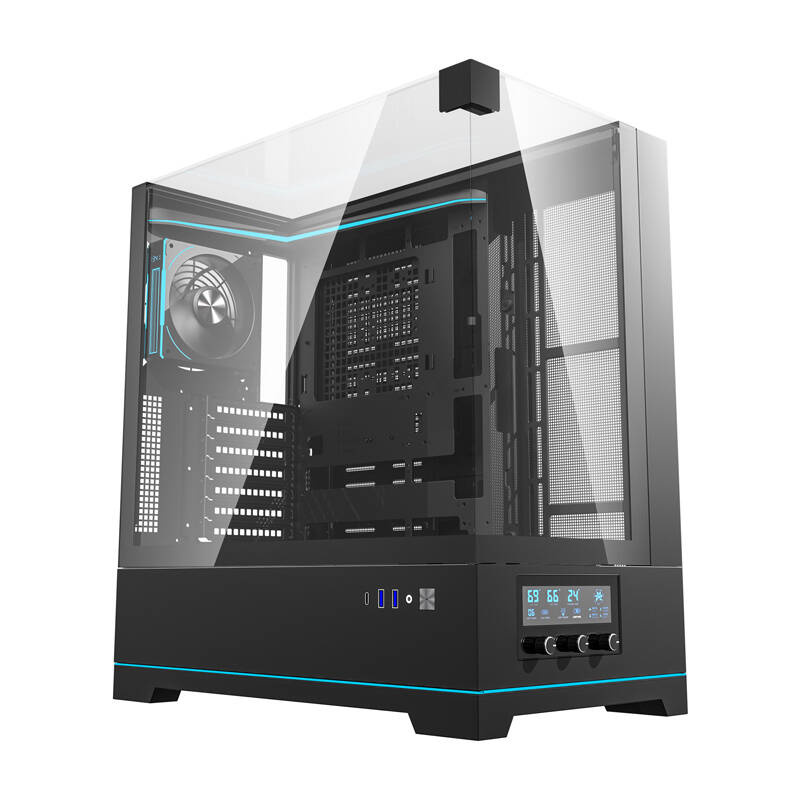 Case per computer Darkflash DY450 PRO (nero) + 1 ventola