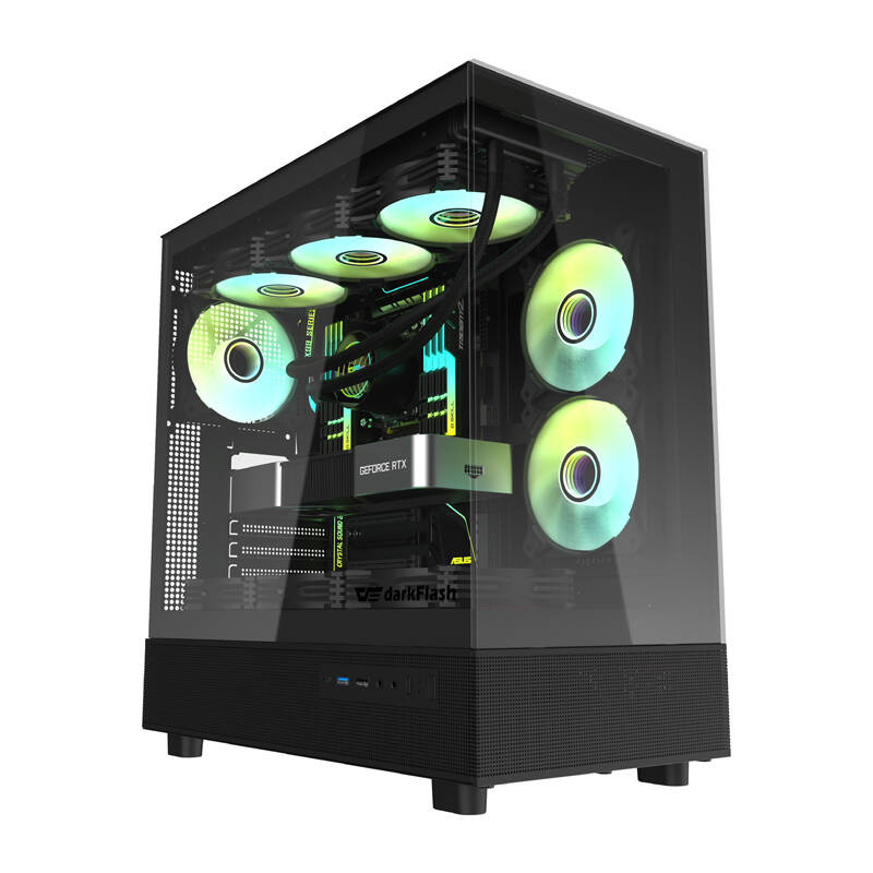Case per computer Darkflash DPX90 (nero) + 3 ventole