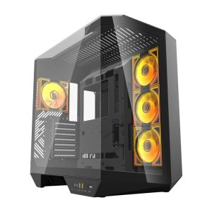 Case per computer Darkflash DY470 (nero) + 4 ventole