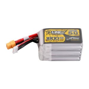 Batteria Lipo Tattu R-Line versione 5.0 da 1800 mAh, 22,2 V, 150C, 6S con connettore XT60.